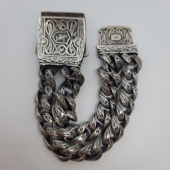 RARE/HTF "Unkaged" Faith Collection Sterling & Black Sapphire Cross Bracelet - Picture 4 of 5